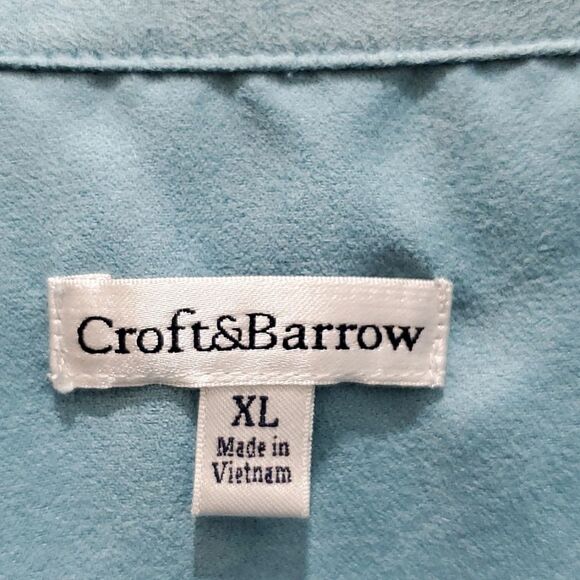 Croft & Barrow Shirt, Sz XL, Blue, Button down, Long Sleeve, Polyester - Picture 6 of 14